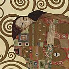 The Embrace (detail_ square) by Gustav Klimt